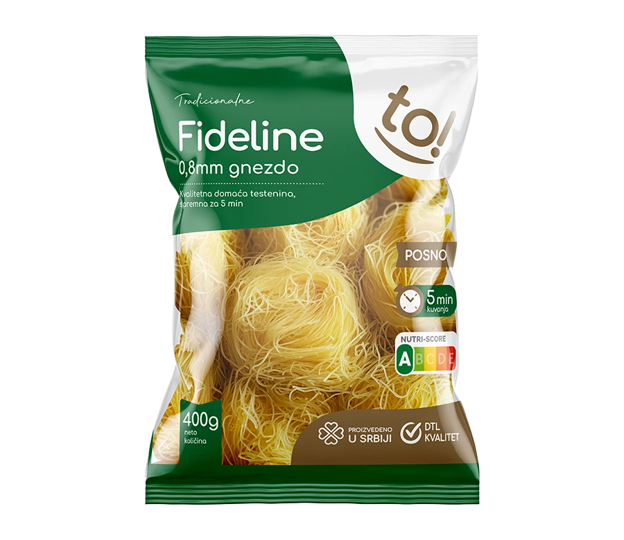 TO! fideline testenina 400g